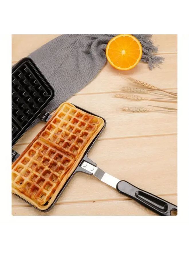 Double Head Black Waffle Maker Double Sided Non Stick Pan For Belgian Waffles And Sandwiches - Image 2